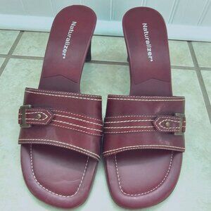 NEW without Box Ladies Dark Red Block-heeled sandals  Sz 8 1/2